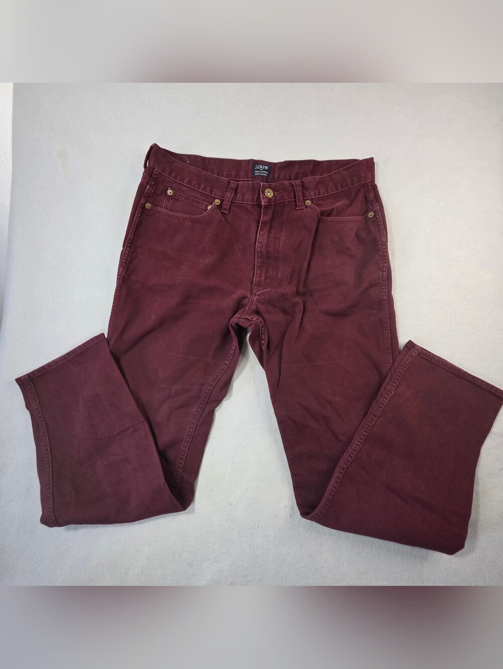 J Crew Men's Burgundy Pants Size 33x30